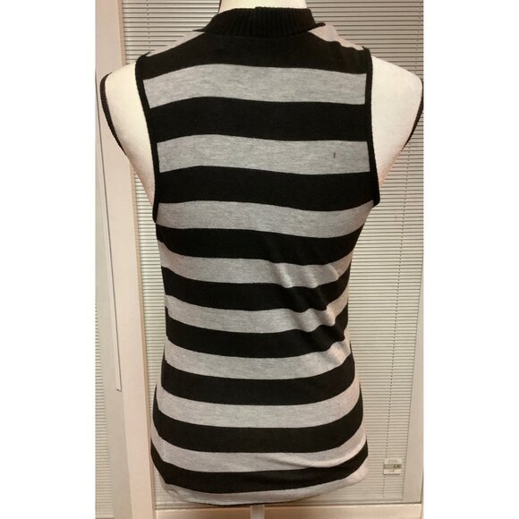 Red Haute Grey & Black Striped Tank — NWT — SMALL - Picture 2 of 7